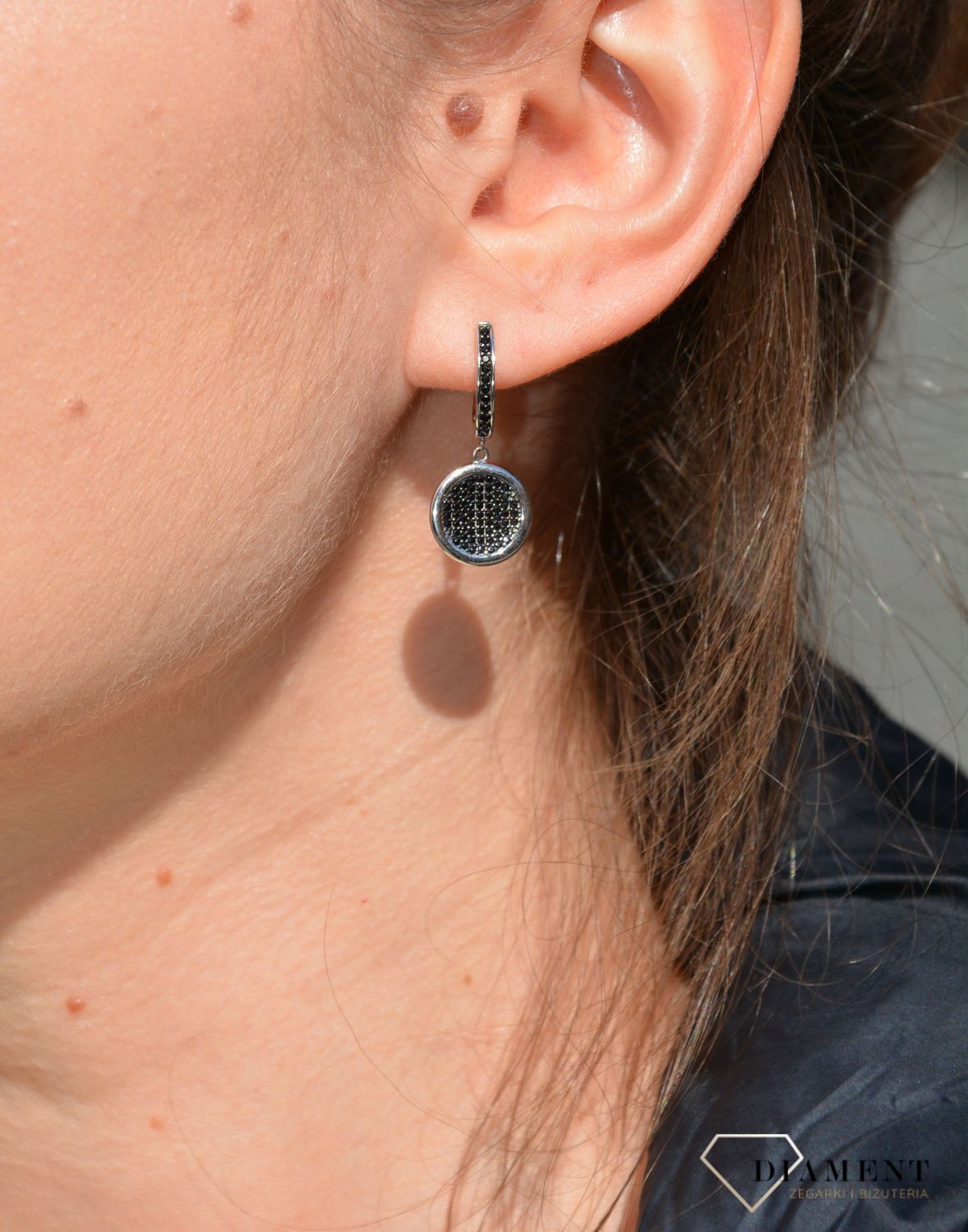 Kolczyki srebrne czarne cyrkonie Dall'Acqua K BY 141 0134b.jpg